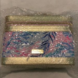 Lilly Pulitzer GWP Train Case And Brush NO BRUSHES